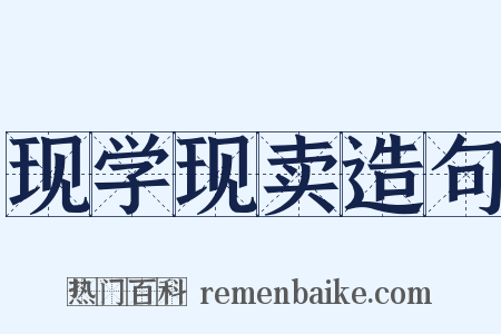 现学现卖造句是什么意思的图片